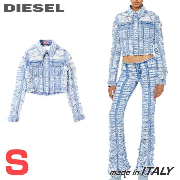 ★DIESEL ディーゼル レディース★デストロイダメージ産業 か細い填まる クロップド丈 ジーンズ上衣【DE-SLIMMY-FSC】【大きさS】【ライトインディゴブルー】die-l-o-g4-403 《製造業者願望すること受け売り通貨価値220,000円》