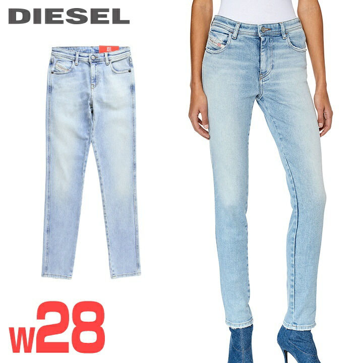 ★DIESEL ディーゼル レディース★ヴィンテージダメージ加工 ストレッチ スキニー ジーンズ デニム パンツ【2015-BABHILA】【W28L32】【ライトインディゴブルー】die-l-p-g4-425 《メーカー希望小売価格35,200円》