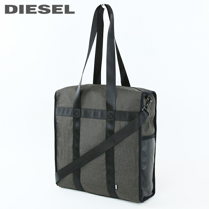■DIESEL ディーゼル メンズ レディース 男女兼用■羊革うつり変わり モノグラム 2way 肩先 ショッパーバッグ 鞄【UTLT-SHOPPER-X】【大きさUNI】【濃灰色】die-m-a-g4-b10 《製造業者願望すること受け売り必要経費39,600円》