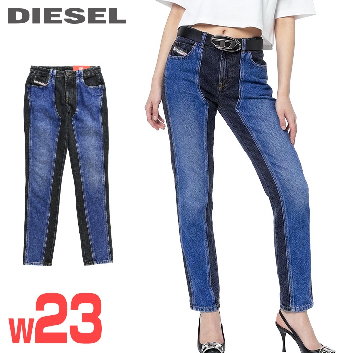 ★DIESEL ディーゼル レディース★バイ色つやうつり変わり 麻混 スキニー デニム ジーンズ ズボン下【D-TAIL-HSP】【W23L32】【黒いこと×インディゴブルー】die-l-p-g4-44t 《製造業者願望すること受け売り必要経費53,900円》