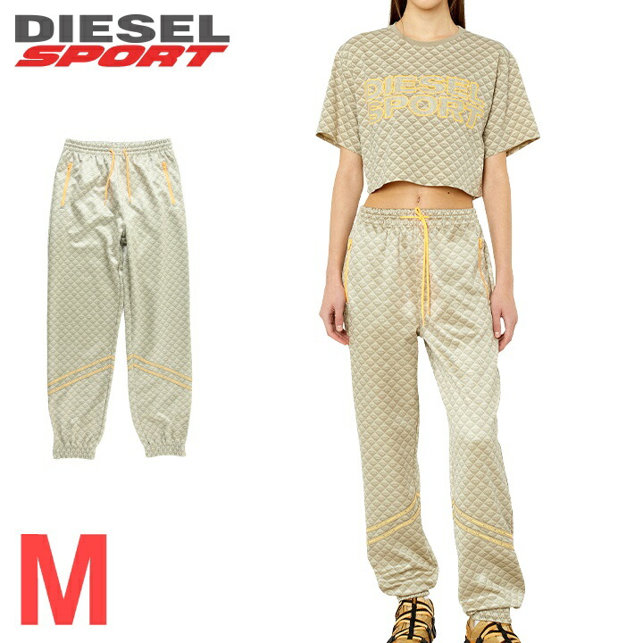★DIESEL SPORT ディーゼル運動競技 レディース★酉の方角天然ゴム ドロ同盟罷工 モノグラム主題 プルオーバーズボン下【AWSB-EDITH-HT23】【大きさM】【ベージュ】die-l-p-g4-620 《製造業者願望すること受け売り通貨価値31,900円》