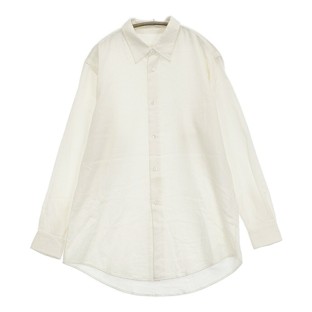 un/unbient Regular Collar Shirt 定価39600円 サイズ2 ウール 長袖シャツ 25AW オフホワイト メンズ アン【中古】6-0219T