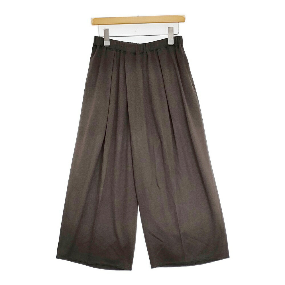 JURGEN LEHL ウールコットンスムース J0153UP121 定価57200円 日本製 パンツ 25AW チャコールグレー レディース ヨーガンレール【中古】6-0219T