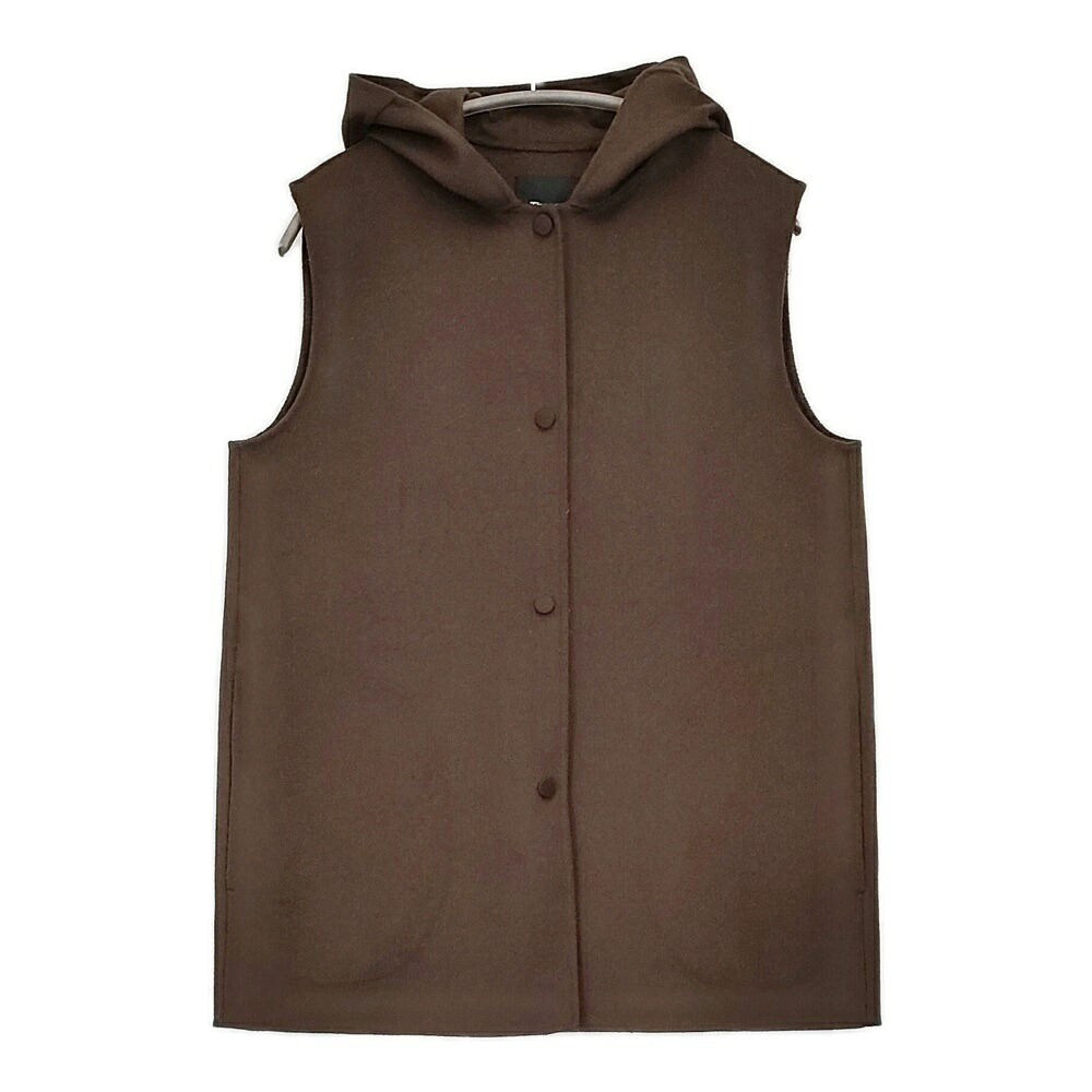theory CLAIRENE VEST DF NEW DIVIDE GC LT サイズS ウールカシミヤ ベスト ブラウン レディース セオリー【中古】6-0219T｜ブランド古着のkiitti