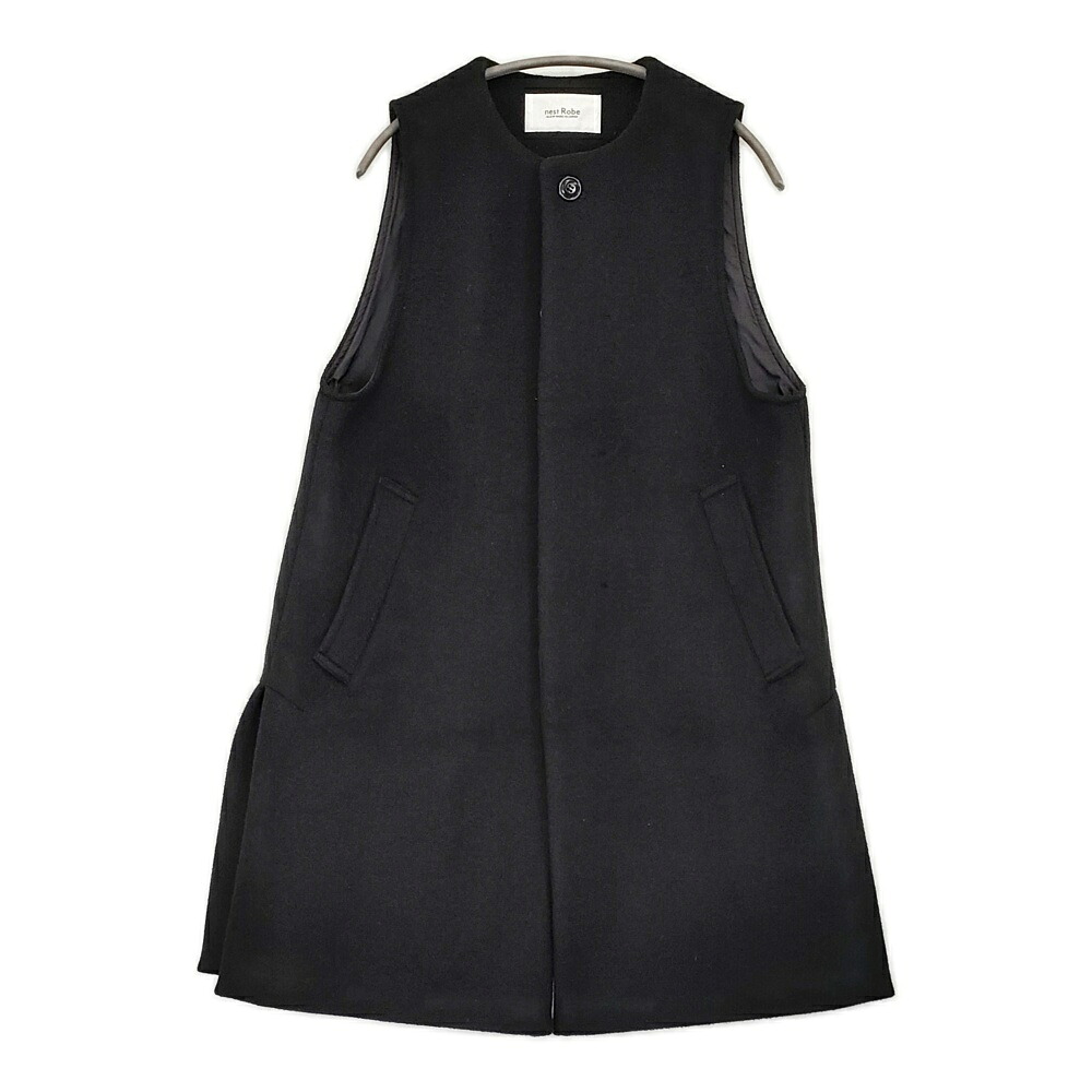 nest Robe 二重織りビーバー ロングジレ 01224-1279 より良い 22AW 黒いこと レディース ネスト衣装【中古】6-0219T