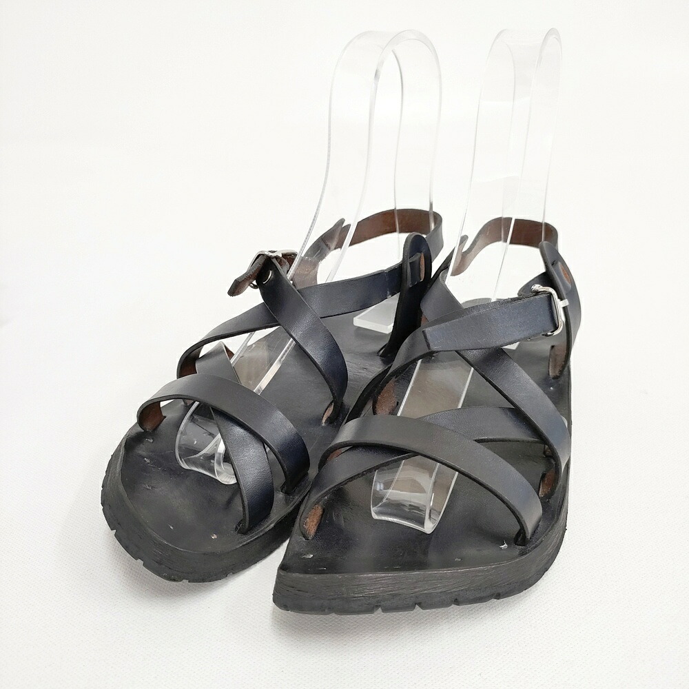 45R/45rpm レザー 908SANDALS サイズ1 サンダル ブラック レディース フォーティーファイブアールピーエム【中古】6-0417S