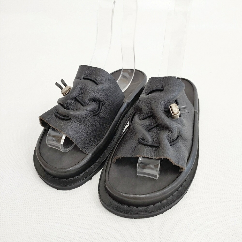 trippen Synergy Black 定価31900円 サイズ37 鹿革 牛革 サンダル ブラック レディース トリッペン【中古】6-0417S