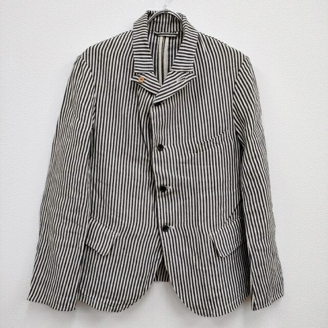 R&D.M.Co-オールドマンズテーラーヒッコリーストライプリネンジャケット　S 楽天市場】R&D.M.Co- ヒッコリーストライプリネンジャケット S 定価
