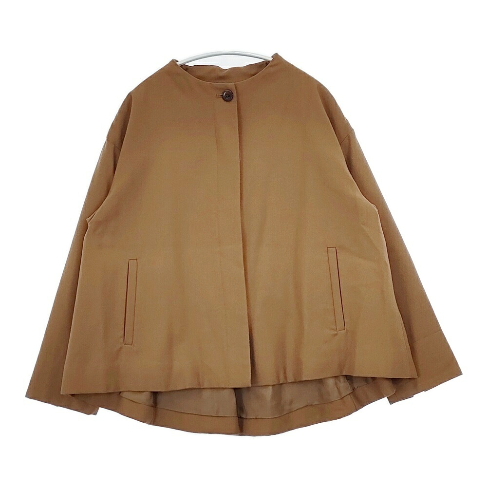 ADIEU TRISTESSE B0193AFJ046 ウールノーカラー ジャケット ウール サイズ38 コート ブラウン レディース アデュートリステス【中古】6-0131T