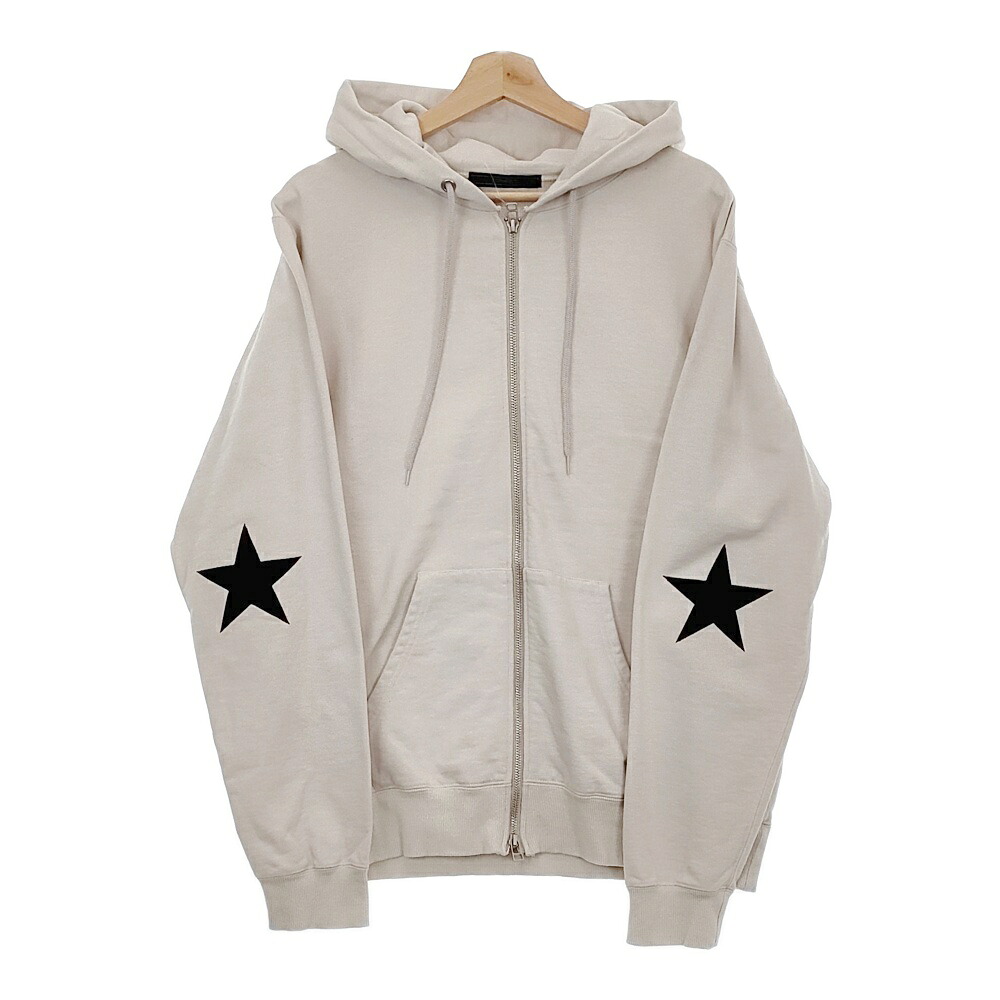 SOPHNET. STAR ELBOW PATCHED ZIP UP SWEAT HOODIE 定価29700円 SOPH-220056 パーカー 22SS オフホワイト メンズ ソフネット【中古】5-0208M