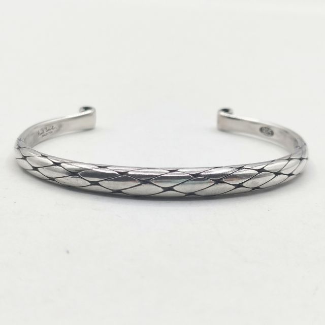 楽天市場】市松 SV925 ゴールドワンポイント スパイラル バングル