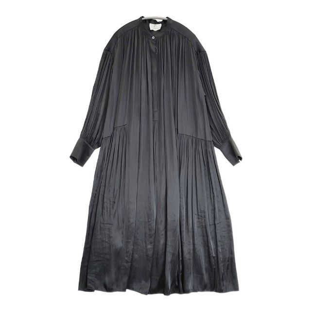 1er Arrondissement 繻子ギャザー 御召しもの B1041AFA024 ティーシャツ 衣裳 黒いこと レディース プルミエアロンディスモン【中古】6-0518M