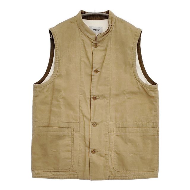 YAECA スタンドカラーベスト オイルド 43558 ベスト ベージュ KHAKI OILED レディース ヤエカ【中古】6-0617M|ブランド古着のkiitti