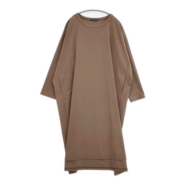 mizuiro-ind ストレッチクルーネックロング ワンピース ブラウン レディース ミズイロインド【中古】6-0301M