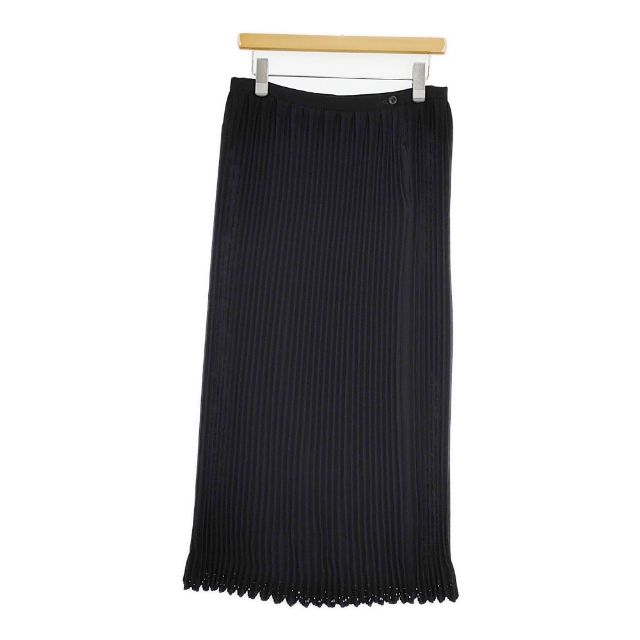 ISSEY MIYAKE 筋目 カットワークデザイン IM12FG923 ロングスコート 黒いこと レディース イッセイミヤケ【中古】6-0513M