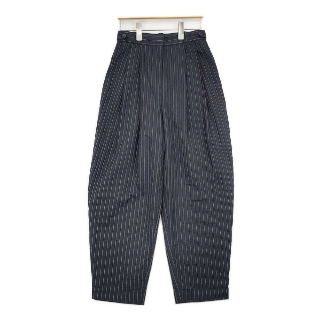 TODAYFUL 12410706 Jacquard Stripe Trousers 定価25300円 ジャガード パンツ 濃紺 ネイビー ブラック レディース トゥデイフル【中古】6-0305M