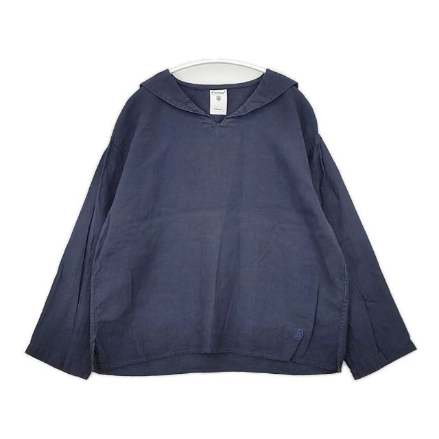 ORCIVAL リネン セーラーカラー プルオーバー OR-B0057 YLM ブラウス シャツ ネイビー レディース オーシバル/オーチバル【中古】6-0307M