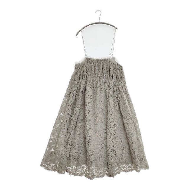 AMERI MEDI ADJUST SHELLY GATHER DRESS 02410590900 チュール 刺しゅう 衣装 薄墨色 レディース アメリ【中古】6-0305M