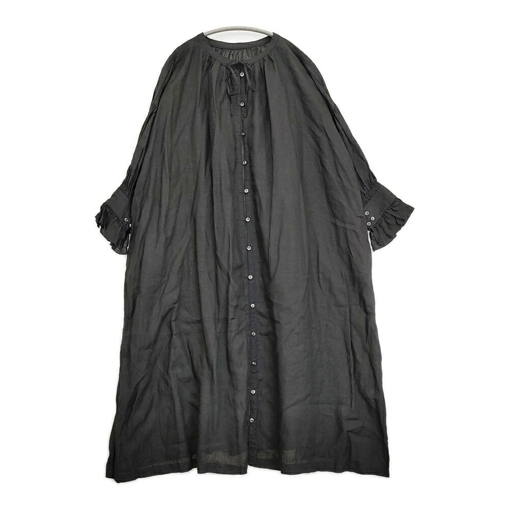 nest Robe リネンスモックドレスワンピース 01213-1054-1 ギャザー 衣装 黒いこと レディース ネスト衣装【中古】6-0403M