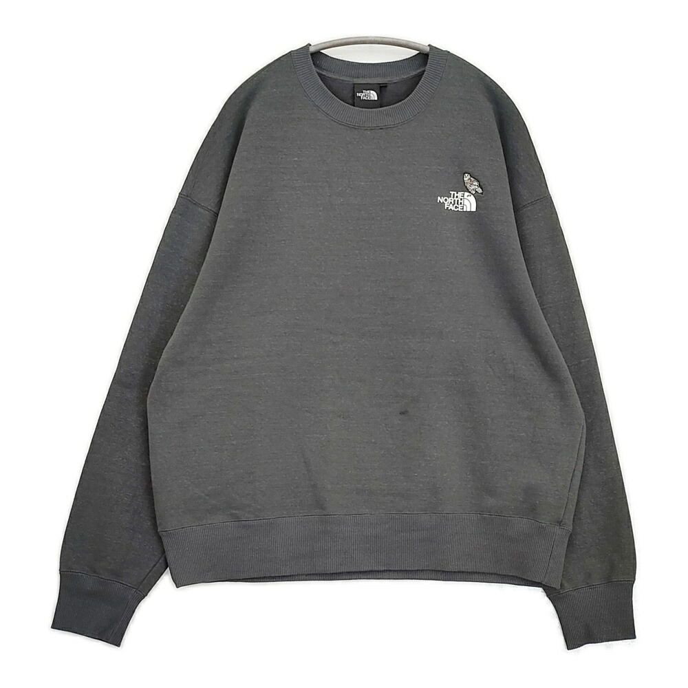 THE NORTH FACE ズーピッカー クルー サイズXL 定価15950円 NT12536 スウェット チャコールグレー メンズ ザノースフェイス【中古】6-0328M
