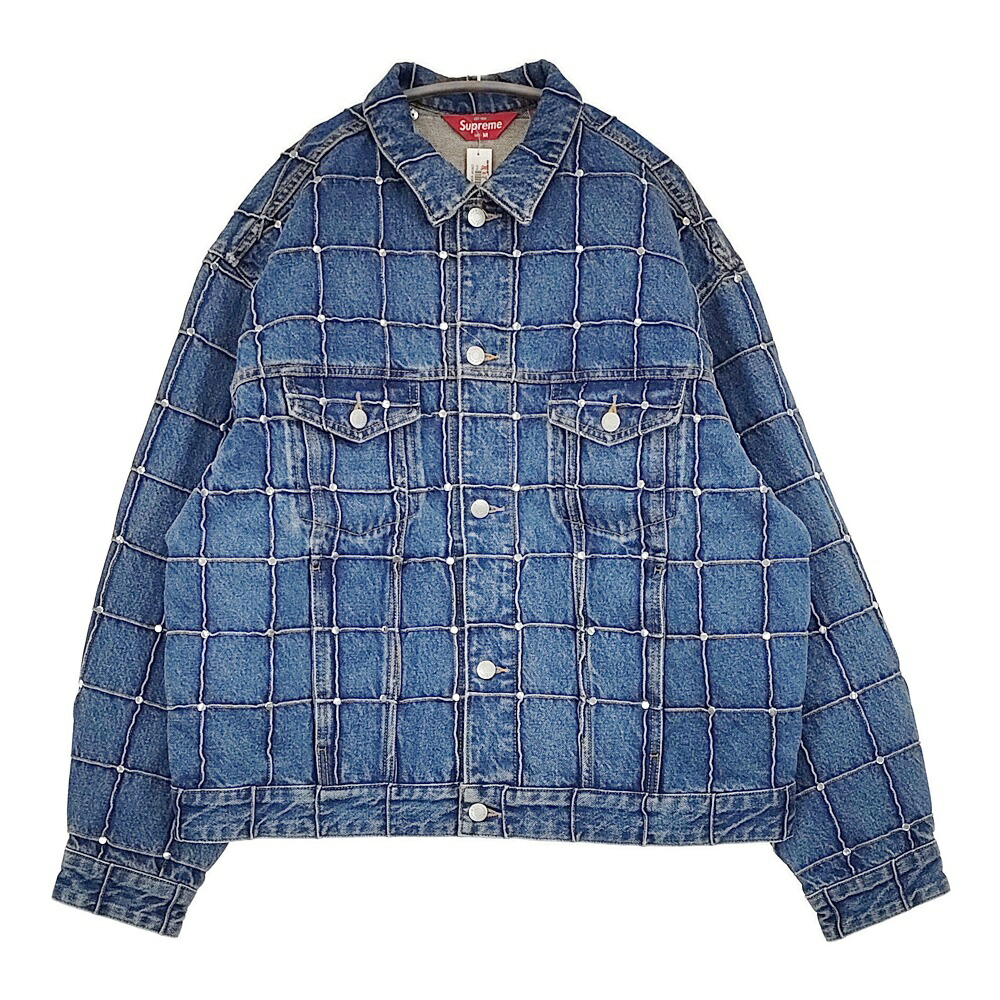 Supreme 新品タグ付き Studded Seam Denim Trucker Jacket SS25J87 サイズM デニムジャケット 25SS ブルー メンズ シュプリーム【中古】5-1219M