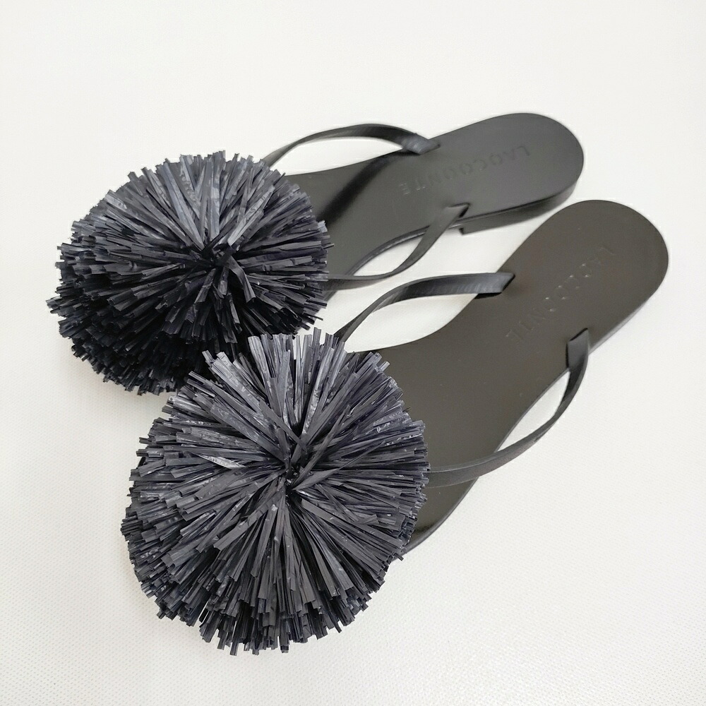 LAOCOONTE ラオコンテ 未使用品 leire tuscany 定価25300円 サイズ36 サンダル 25SS ブラック レディース【中古】5-0930S