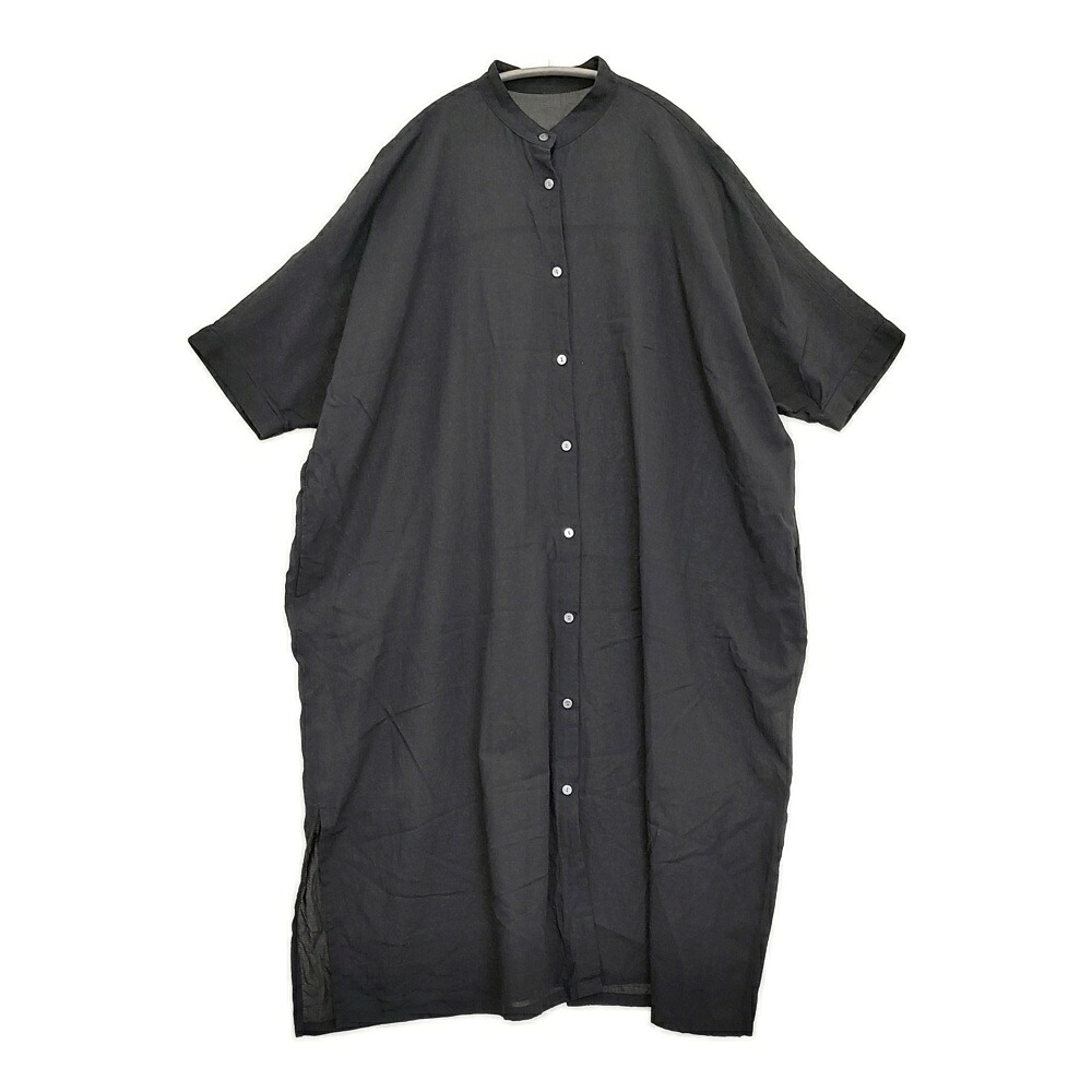gungendo さらさらコットン ワンピース風船唐綿（ふうせんとうわた） 定価37400円 ワンピース 25SS ブラック レディース 群言堂【中古】5-0930S