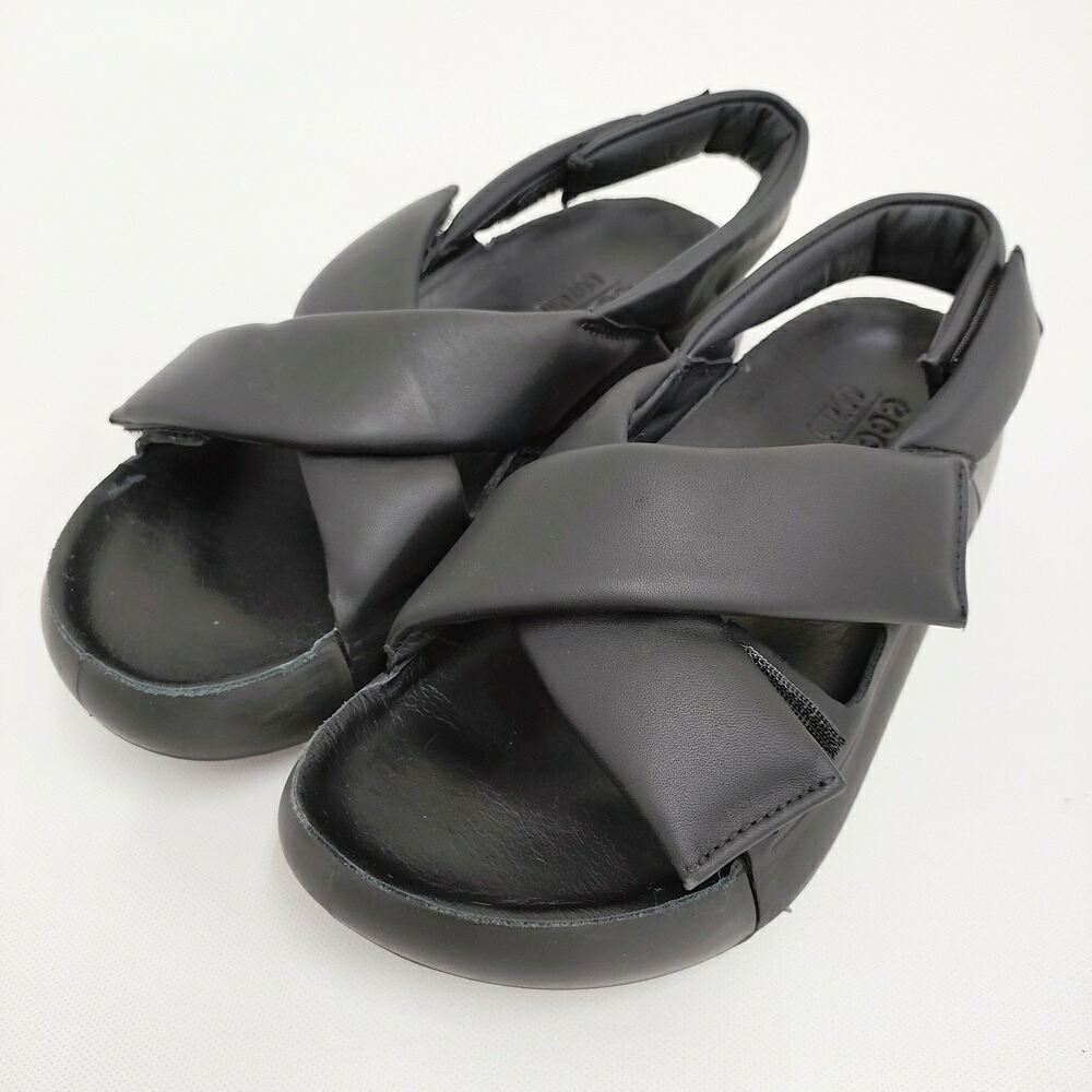 ecco cozmo pf クロスベルト 23.5cm 定価27500円 20665301001 サンダル 24SS ブラック レディース エコー【中古】5-0930S