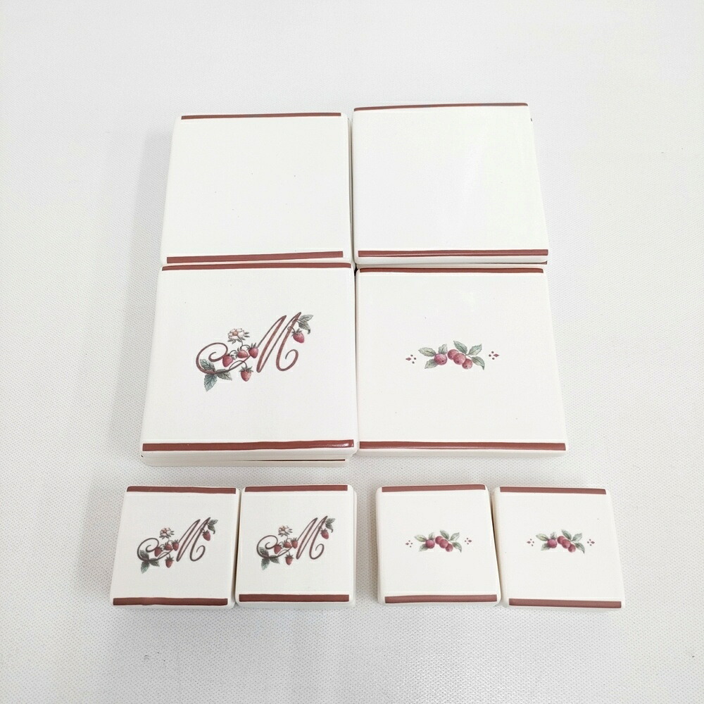 many マニー 未使用品 マニーローズ タイル 小12枚 大11枚セット インテリアその他 多色 レディース【中古】6-0404G｜ブランド古着のkiitti