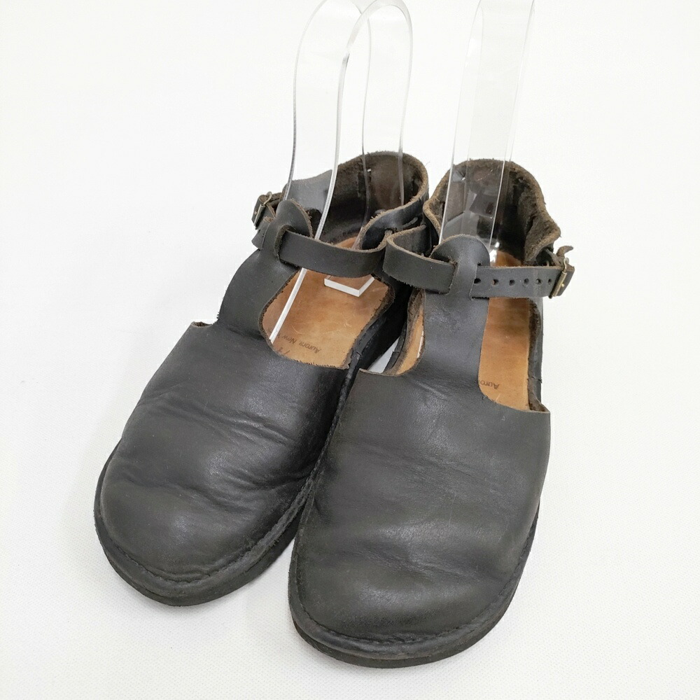 AURORA SHOES Tストラップ ウェストインディアン 7.5C シューズ・靴 ブラック レディース オーロラシューズ【中古】6-0208G
