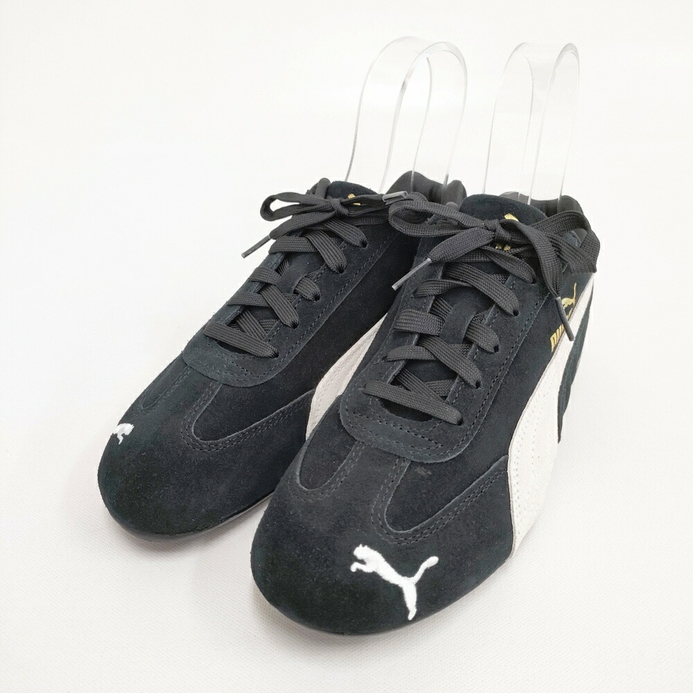 PUMA スピードキャット OG 25糎 必要経費15400円 398846-01 スニーカー 黒いこと レディース ピューマ【中古】6-0518G