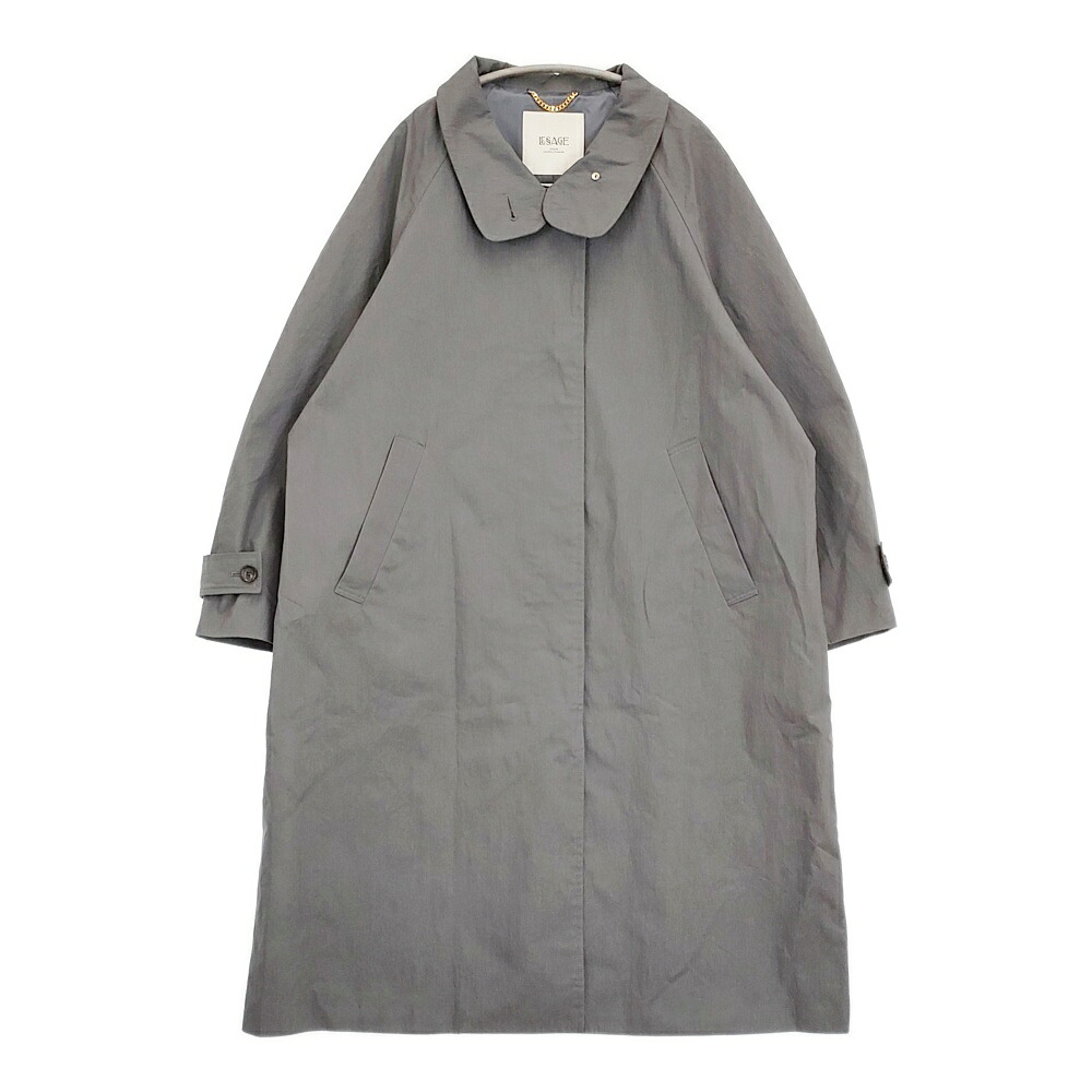 JOURNAL STANDARD L'essage NALYAスタンドロングコート 定価60500円 サイズ36 ステンカラーコート 26SS グレー レディース ジャーナルスタンダードレサージュ【中古】6-0428M｜ブランド古着のkiitti 31,389円