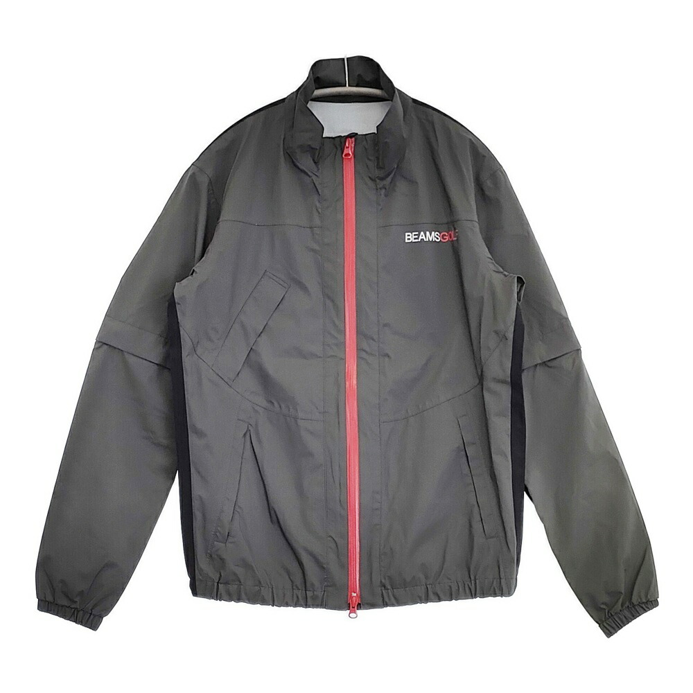 BEAMS BEAMS GOLF レインジャケット 必要経費32000円 大きさS 上衣 2way ナイロン上衣 薄墨色 メンズ ビームス【中古】6-0320M