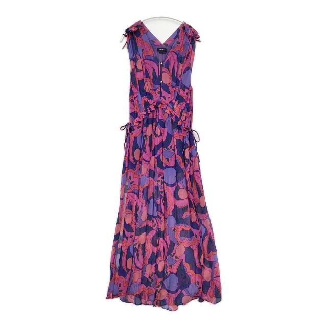 ISABEL MARANT シルククレポンマキシワンピース 通貨価値190400円 ノースリーブお召しもの 衣装 パープル サクラ色 レディース イザベルマラン【中古】6-0323M