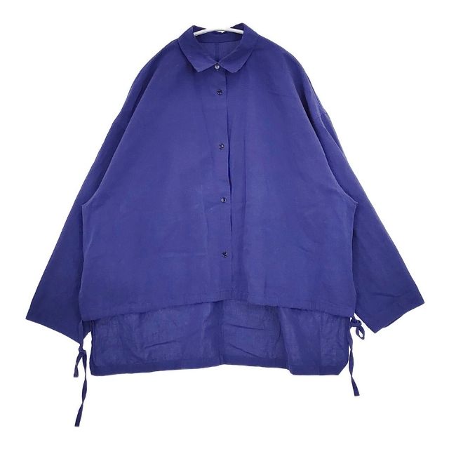yuni ハイツイストコットンリネン ドローシングシャツジャケット 定価19800円 1701BL015241 ジャケット 24SS ブルー レディース ユニ【中古】6-0228M