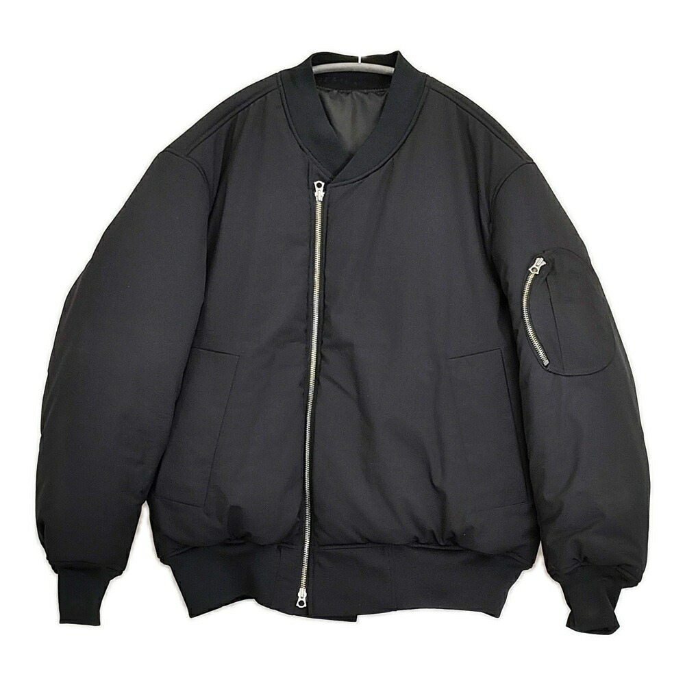 un/unbient unum別注 MA-1 UNJK-UMEX01 サイズLM 定価113300円 ブルゾン ミリタリージャケット ブラック メンズ アン【中古】6-0414T