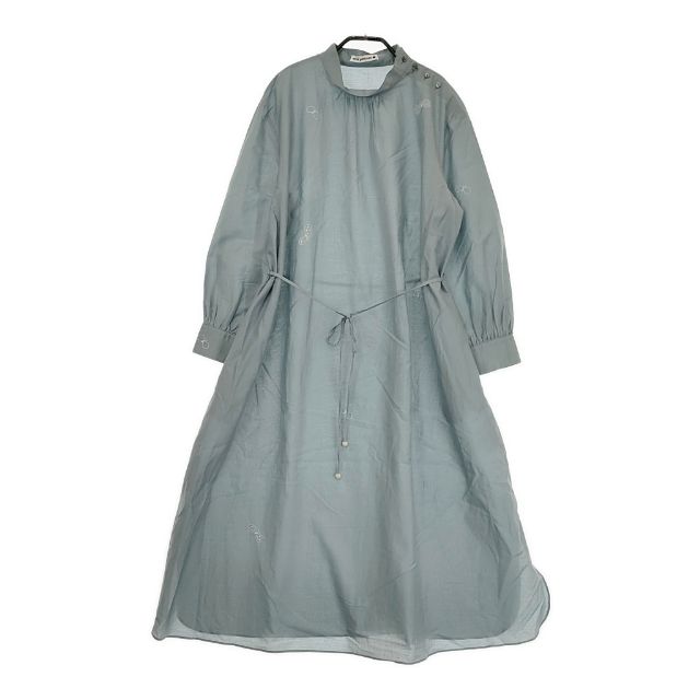 ミナペルホネン choucho スタンドカラードレス　23ss ネイビー 240982-01.jpg