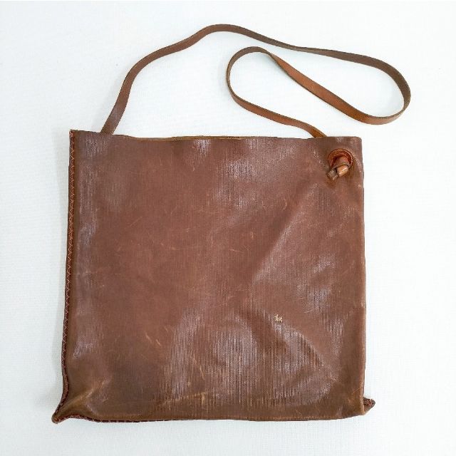 HENRY CUIR CANE刺しゅう なめし革 ショルダーバッグ レディース アンリークイール【中古】5-0327G
