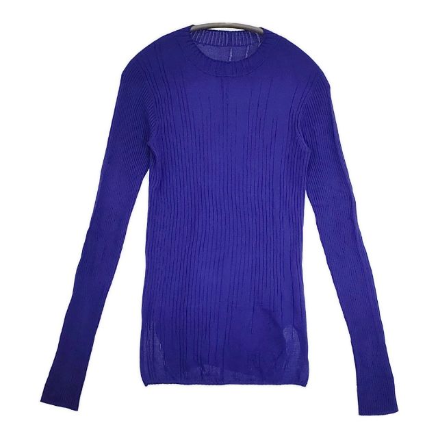 RAGNE KIKAS for Yohji Yamamoto NC-K33-470 シルク リブ ニット パープル レディース ラグネキカスフォーヨウジヤマモト【中古】5-0901M｜ブランド古着のkiitti