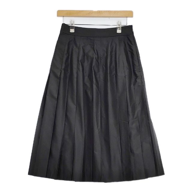 MARGARET HOWELL SILK POLYESTER 578-8232004 手風琴筋目 スコート 黒いこと レディース マーガレットハウエル【中古】5-0901M