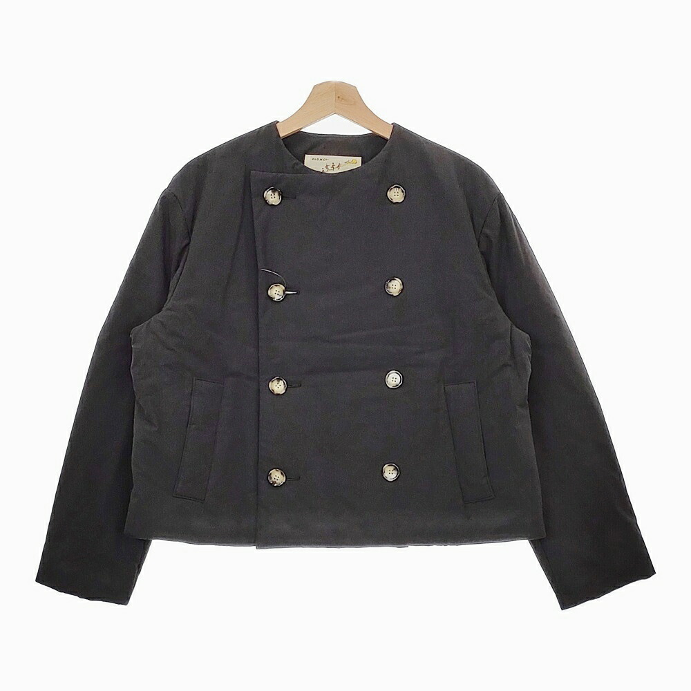 R&D.M.Co- PUFF JACKET パフジャケット 定価55000円 中綿ノーカラージャケット 24AW ブラック レディース オールドマンズテーラー【中古】5-0131T｜ブランド古着のkiitti
