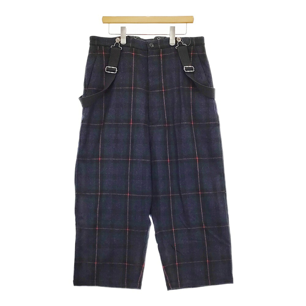 nest Robe ウールチェックサスペンダーパンツ 01223-1005 必要経費42900円 ズボン下 米国海軍 緑であること レディース ネスト衣装【中古】5-0131T