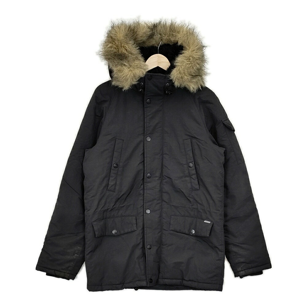 Carhartt ANCHORAGE PARKA N3-B印字機 フェイクファー 中綿 上衣 黒いこと メンズ 鉄道車両ハート形【中古】5-1020A