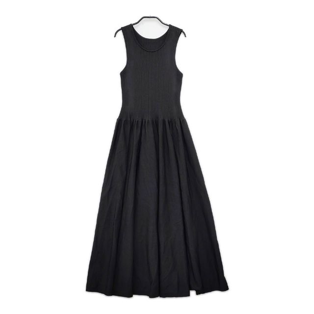 GRACE Class アメスリニットギャザーワンピース 定価42900円 ノースリーブドレス ワンピース 24SS ブラック レディース グレース クラス【中古】5-0602S｜ブランド古着のkiitti 9,735円