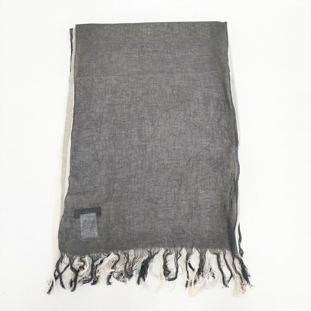 Yohji Yamamoto ストール グレー&ブルー COLOR BLOCKED SCARF – THE SHOP YOHJI YAMAMOTO