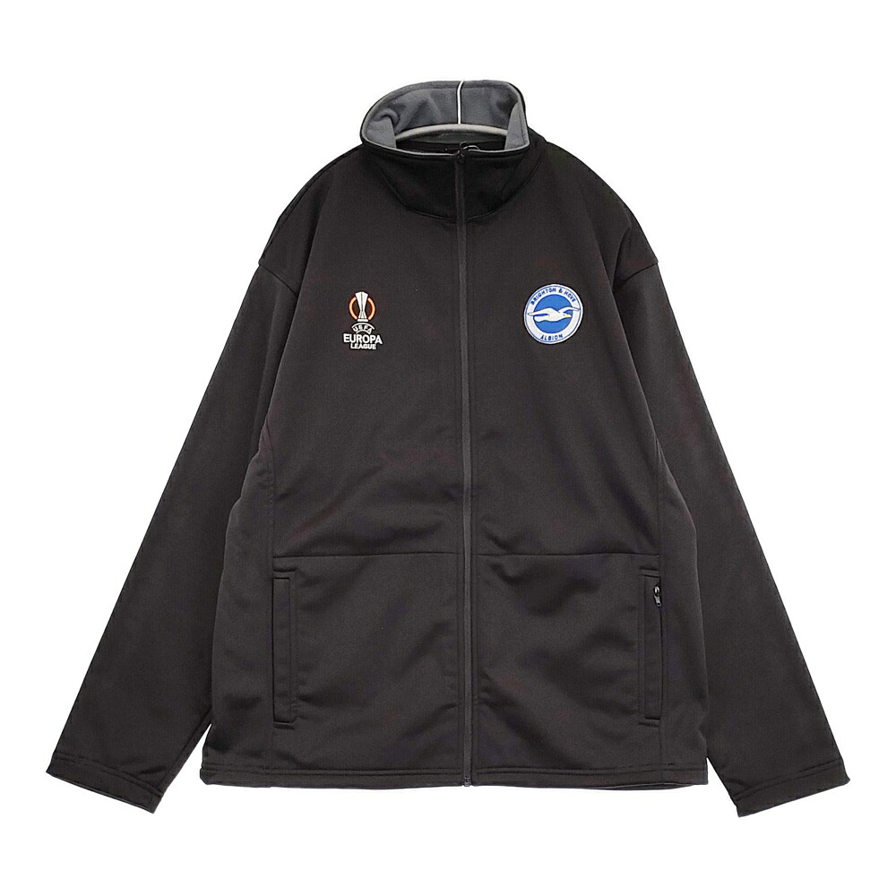 Brighton \u0026 Hove Albion ブライトン UEFA ユーロリーグジャケット XXL 三苫薫 蹴球 フリース裏地 上衣 黒いこと メンズ【中古】6-0118T