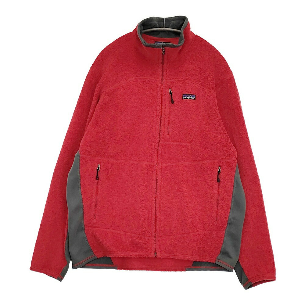 patagonia R2 フルジップ フリースジャケット 25136F0 サイズL ジャケット レッド グレー メンズ パタゴニア【中古】5-1014T