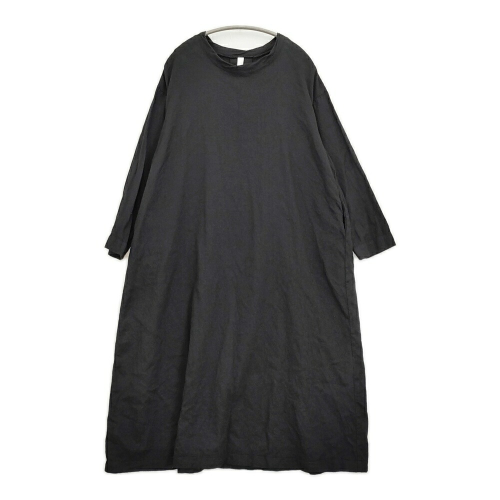 prit ウール綾織ストレッチバックタックフレアマキシワンピース ワンピース ブラック レディース プリット【中古】6-0126T