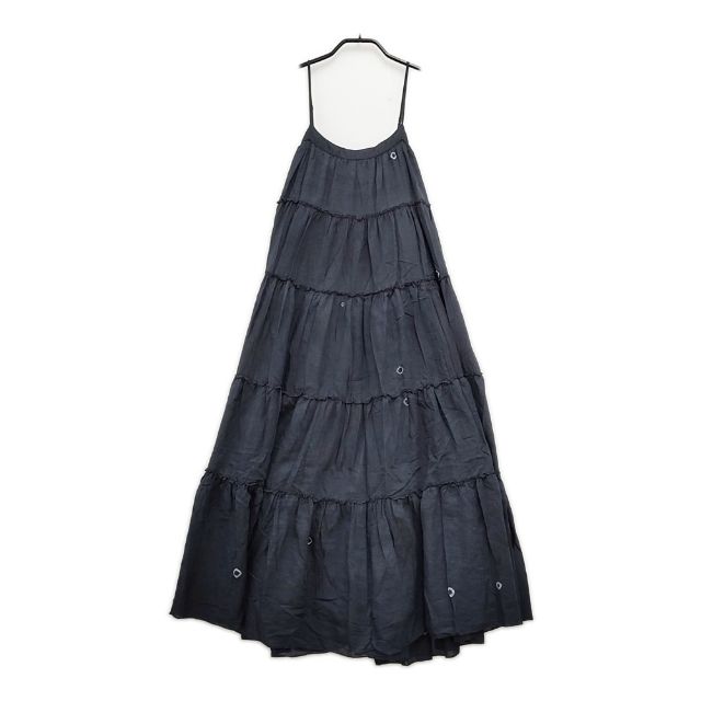 maku textiles インディゴ染 インド製 コットンシルク キャミソール ワンピース ネイビー レディース マクテキスタイルズ【中古】5-0714S