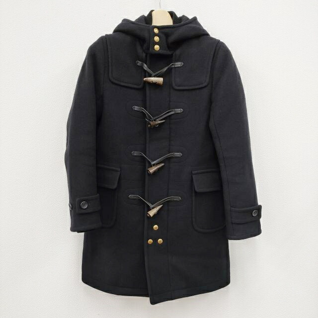 サイ ダッフルコート Scye / サイ BASICS フード付き ネイビー 紺 ダッフルコート